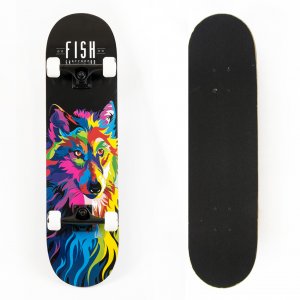 Skateboard 31'' Wolf Fish - SK-31INCH-WOLF - Σε 12 Άτοκες Δόσεις