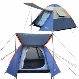 Σκηνή Camping Αυτόματη 3-4 Ατόμων INCA Natura Μπλε Pop-UP με ύφασμα Oxford - σε 12 άτοκες δόσεις