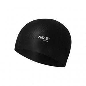 Σκουφάκι Σιλικόνης Nils Aqua NQC Μαύρο με Dots