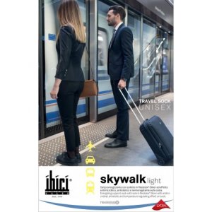 Κάλτσες Ταξιδίου Κάτω Γόνατος Unisex 16-20 mmHg Segreta Skywalk Ibici - Μαύρο