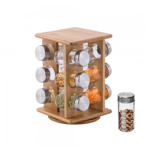 Θήκη Μπαχαρικών 12 δοχείων με περιστρεφόμενη βάση μπαμπού 607602 GUSTO CASA - 060236 - Σε 12 Άτοκες Δόσεις