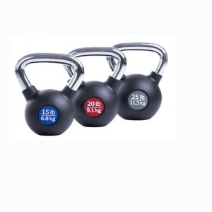Viking C-628 Rubber Kettlebell Λαβή Χρωμίου - 28.00 kgr - 106221 - Σε 12 Άτοκες Δόσεις
