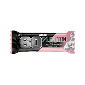 WEIDER 60% PROTEIN BAR  24xΜπάρες  Φράουλα/Γιαούρτι