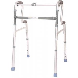 Medical Brace Πτυσσόμενος Περιπατητήρας Αλουμινίου Ασημί