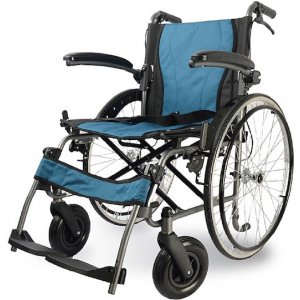 Medical Brace Αναπηρικό Αμαξίδιο 22" Πτυσσόμενο Ελαφρού Τύπου 41cm MB.W2001 Μπλε