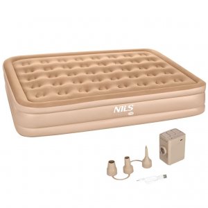 Υπέρδιπλο Φουσκωτό Στρώμα Nils Camp NC2808 King Size Μπεζ με Ηλεκτρική Τρόμπα - σε 12 άτοκες δόσεις