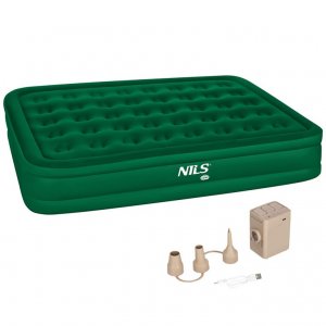 Υπέρδιπλο Φουσκωτό Στρώμα Nils Camp NC2808 King Size Πράσινο με Ηλεκτρική Τρόμπα - σε 12 άτοκες δόσεις