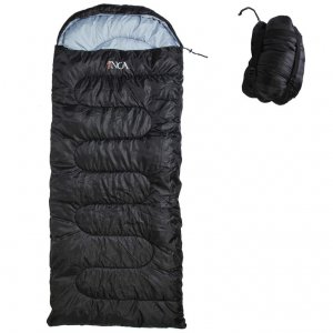 Υπνόσακος INCA Foldpack με μαξιλάρι Μαύρο 220χ95cm με ιμάντες συμπίεσης - σε 12 άτοκες δόσεις