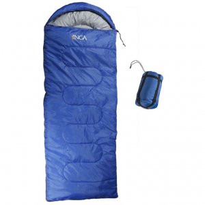 Υπνόσακος INCA Nanopack με μαξιλάρι Μπλε 220χ75cm με ιμάντες συμπίεσης - σε 12 άτοκες δόσεις