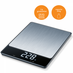 ΖΥΓΑΡΙΑ ΚΟΥΖΙΝΑΣ ΜΕ ΑΝΟΞΕΙΔΩΤΟ ΑΤΣΑΛΙ BEURER | KS 34 XL SS - 70312 - Σε 12 Άτοκες Δόσεις